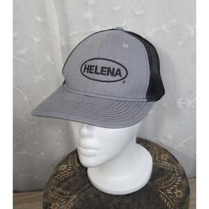 HELENA Gray with Black Mesh Trucker Cap Snap Strap